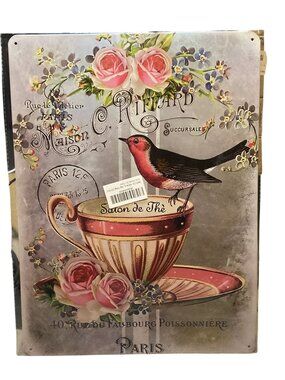 C Riffard Paris 12X16 Golden Era Retro Distressed Tin Sign Mult Color NEW